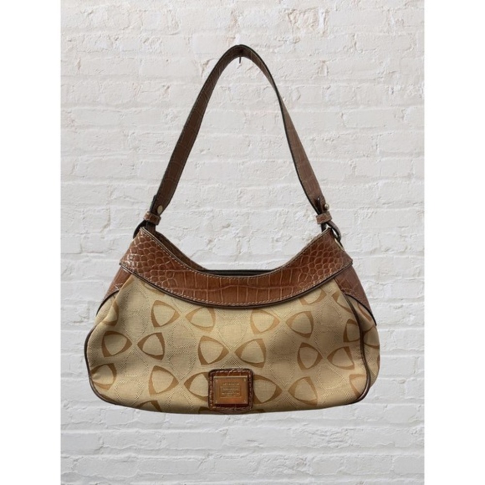 Liz Claiborne Signature Fabric & Faux Leather Shoulder Bag